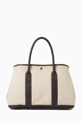 Garden Party 36 Bag in Toile & Buffalo Leather