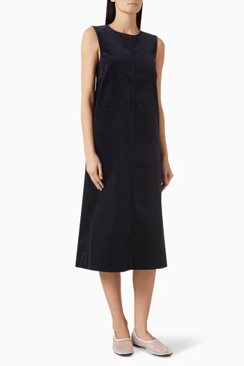 A-line Midi Dress in Corduroy