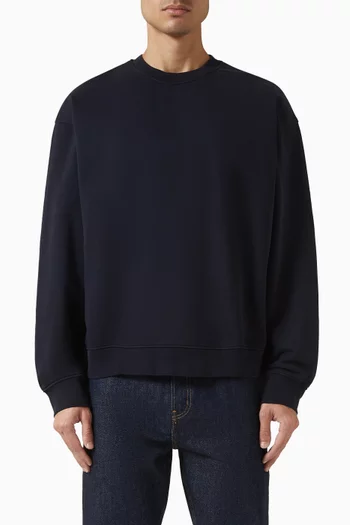 Sweatshirt in Washed Cotton