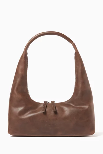 Hobo Shoulder Bag in Cow Leather