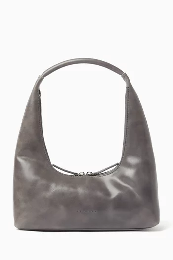 Hobo Shoulder Bag in Cow Leather