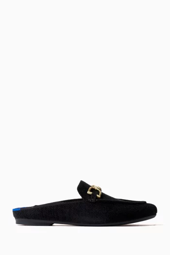 The Revelvet Cozy Bit Loafer Mules in Knit