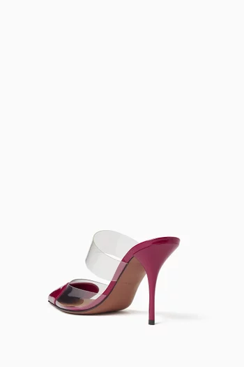Heart 90 Mules in Patent Leather