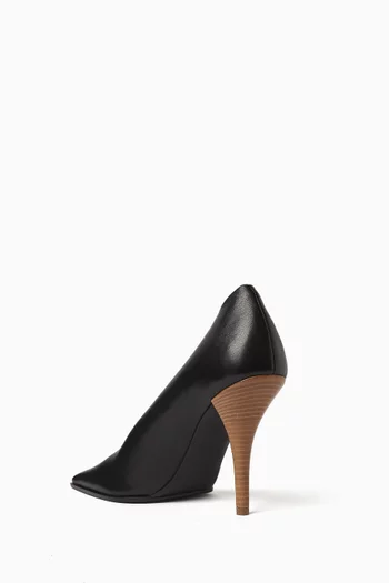 Square Toe 90 Pumps in Leather