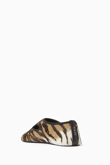 حذاء مفتوح باليرينا فليكس شمواه جلد عجل