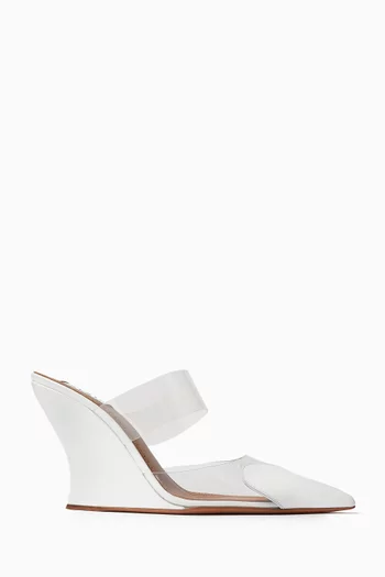 Le Cœur 90 Wedge Mules in Patent Leather