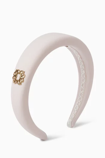 Logo Headband in Crepe