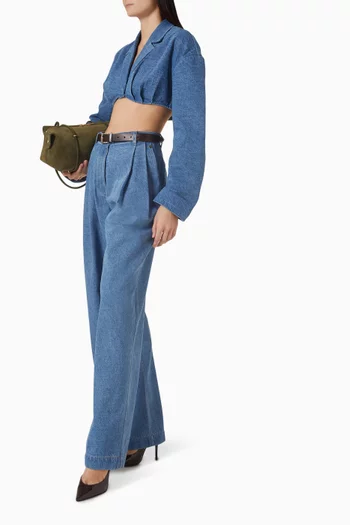 Denise Crop Jacket in Denim