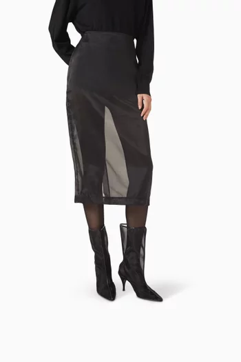 حذاء بوت درووينج ابلانك بكعب 85 مم قماش شبكي