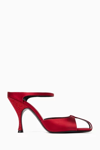 Hidden Gem 95 Mules in Satin