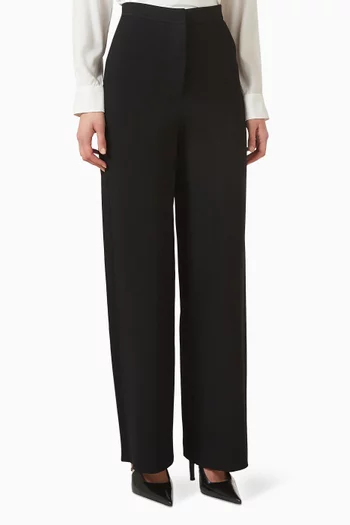 بنطال بقصة ساق مستقيمة نسيج كريب