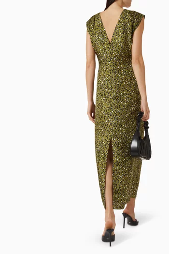 Animal-print Dress in Silk