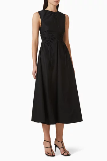 Cargo Dress in Cotton Satin