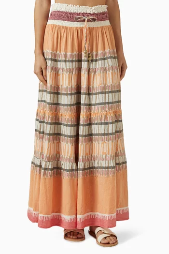 Zakar Shirred-waist Skirt