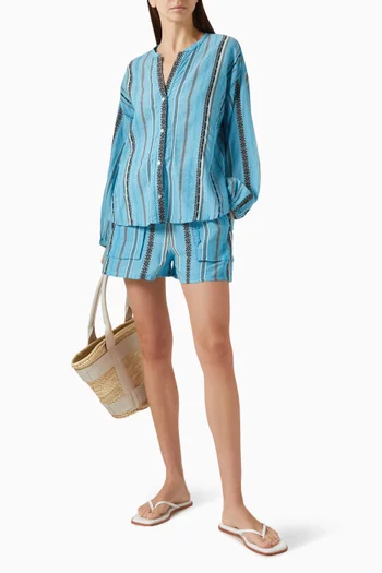 شورت زكار بنقشة مخططة