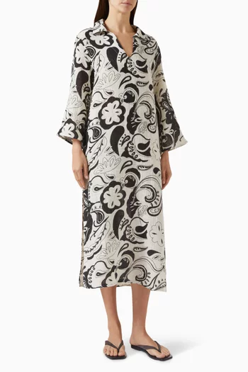 Printed Midi Dress