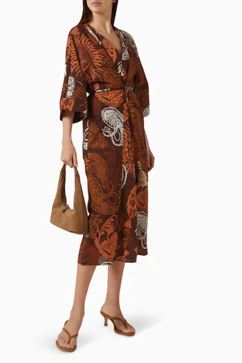 Printed Tie-waist Dress