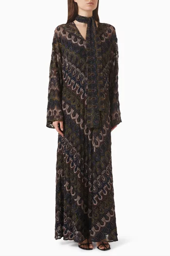 فستان طويل برباط