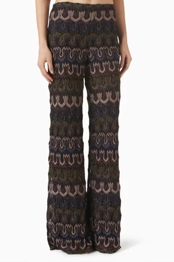 Palazzo Pants in Viscose-lamé