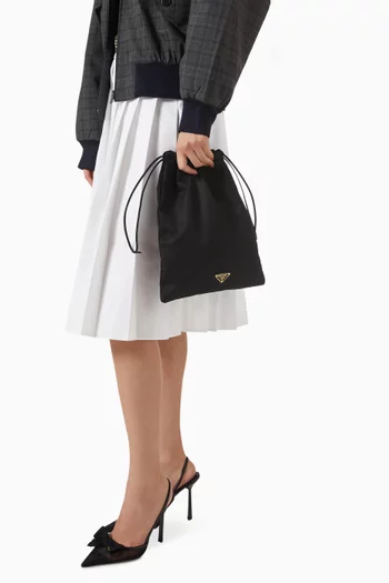 Drawstring Pouch in Re-Nylon