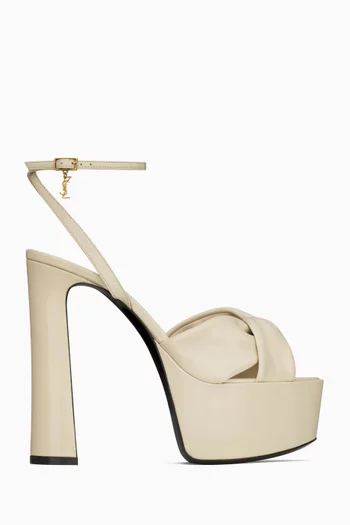 Franciane 140 Platform Sandals in Smooth Leather