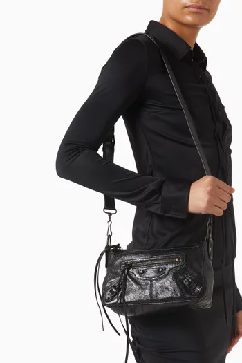 Mini Le City Moto Bag in Arena Lambskin