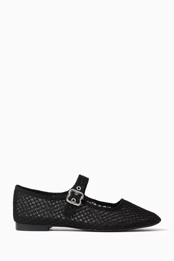 Michael Ballerina Flats in Woven Mesh