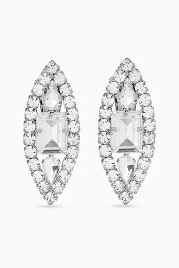 أقراط مرصعة بالكريستال نحاس