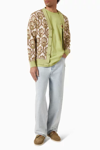 بنطال جينز بقصة فضفاضة دينم