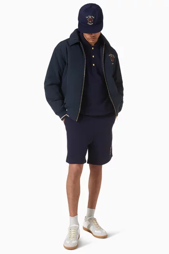 تي شيرت بولو بشعار الماركة ووردة قطن