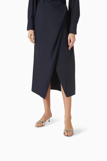 Greta 50 Mules in Metallic Leather