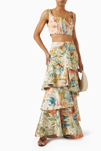 تنورة شاي متعددة الطبقات