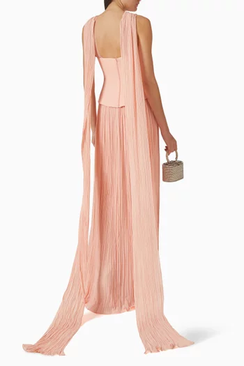 Bade Gown in Crepe & Chiffon