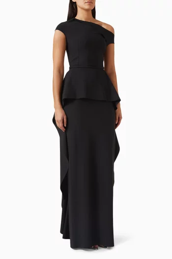 فستان وينيكا طويل بقصة غير متماثلة