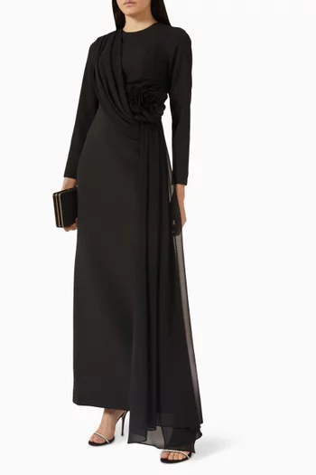 3D Floral-applique Dress