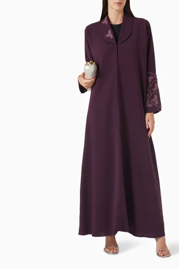 Thread & Beads Embroidered Abaya