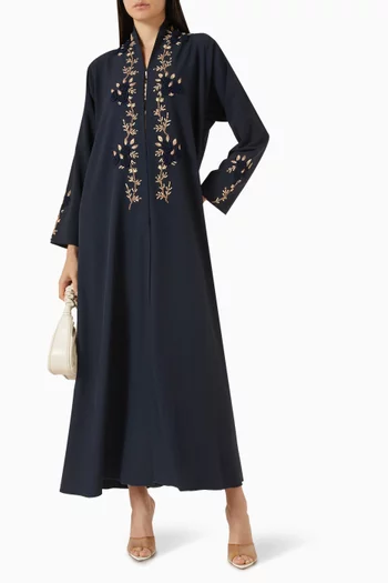 3D-embroidered Abaya
