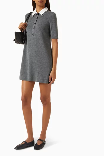 Layered-collar Mini Dress