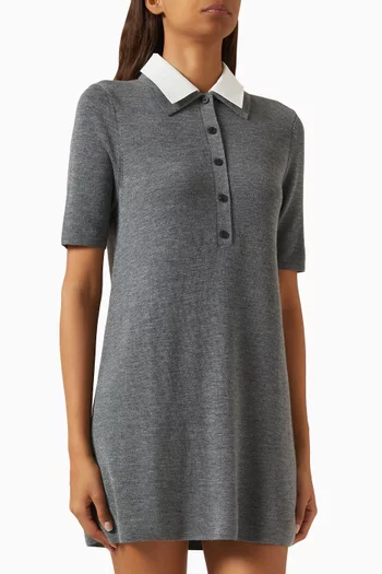 Layered-collar Mini Dress