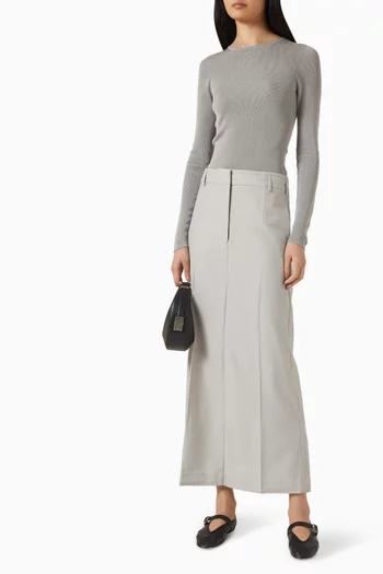 Crewneck Sweater in Rib-knit