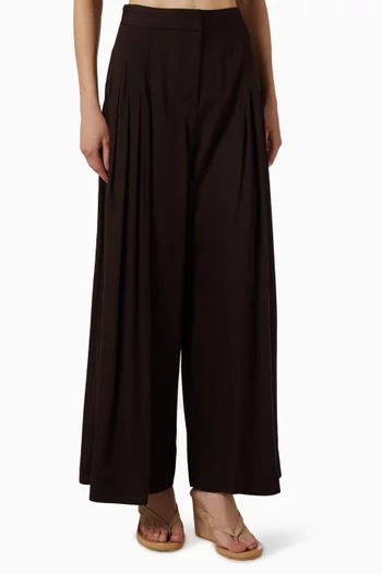 Pleated Wide-leg Pants