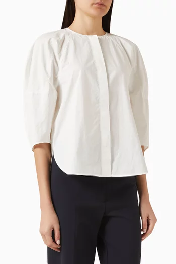 Sculptural Top in Pima Cotton
