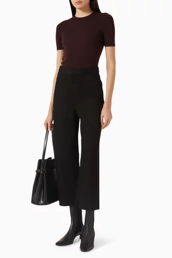 Knitted T-shirt in Merino-wool