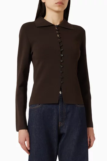 كارديغان بياقة بأزرار