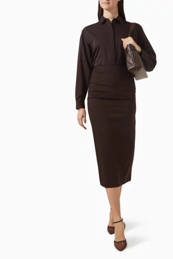 Pencil Midi Skirt in Jersey