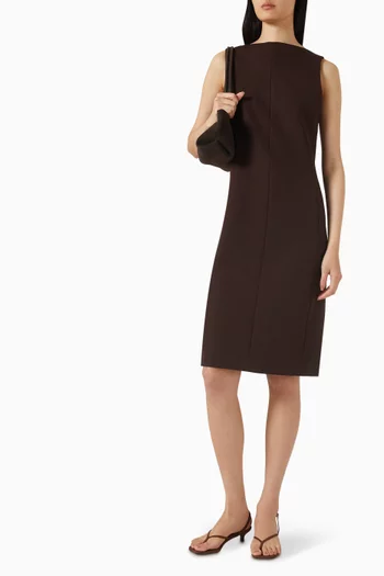 Tailored Midi Dress in Wool