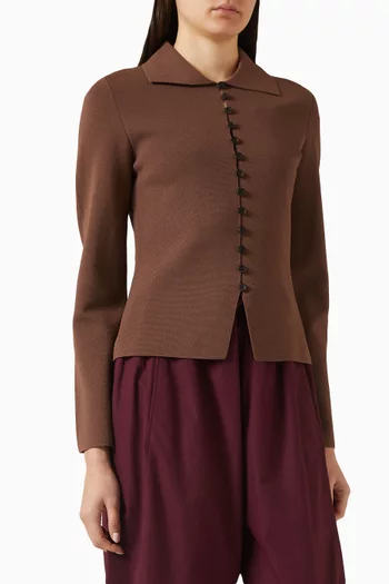 كارديغان بياقة بأزرار