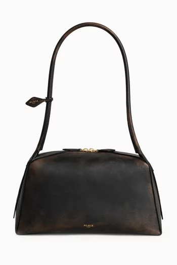 Medium Le Bouledogue Shoulder Bag in Washed Leather