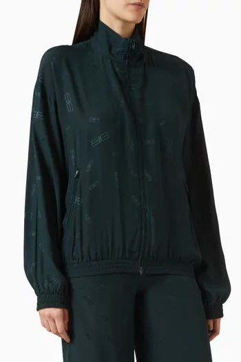 BB Twist Tracksuit Blouse in Silk Jacquard