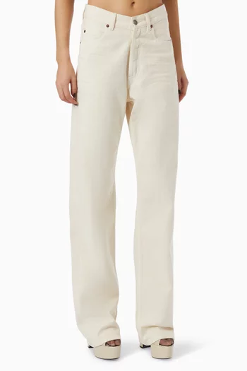 V-waist Baggy Jeans in Denim